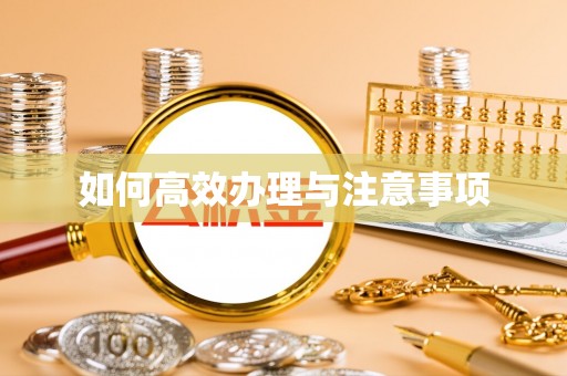 江西如何高效办理与注意事项