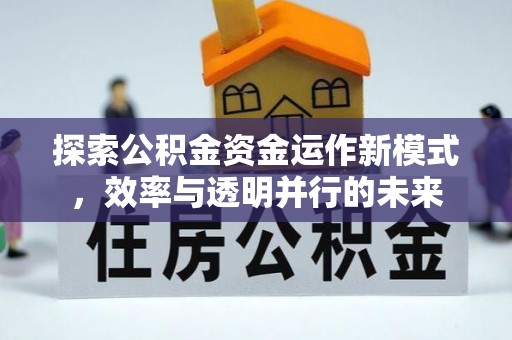 江西探索公积金资金运作新模式，效率与透明并行的未来