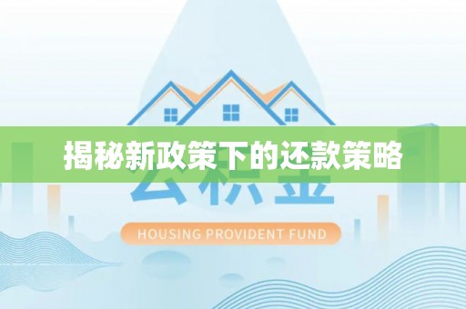 江西揭秘新政策下的还款策略